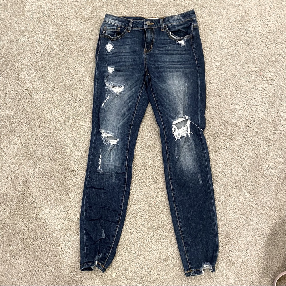 KanCan Estilo Distressed Faded Ripped Skinny Jeans Size 27